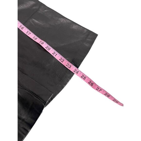 Lulu’s Black Faux Leather Jacket Shacket Puff Shoulder Womens Small - Picture 8 of 8